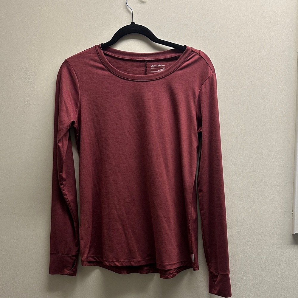 Eddie Bauer Women's Long Sleeve Top in Deep Red